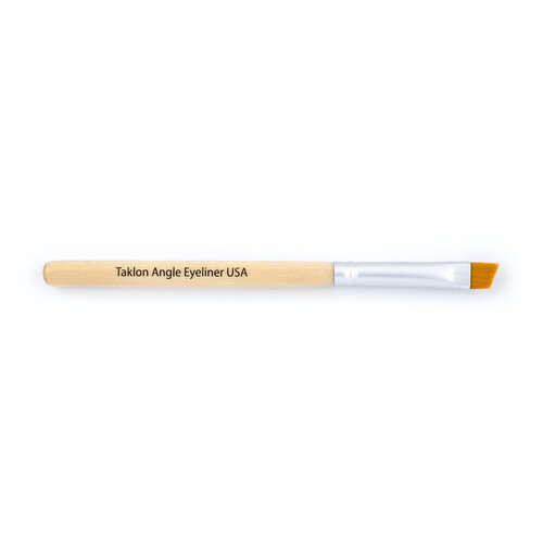 TAKLON ANGLE EYELINER BRUSH WITH NATURAL HANDLE
